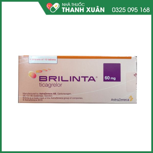 Brilinta 60mg phòng ngừa biến cố huyết khối